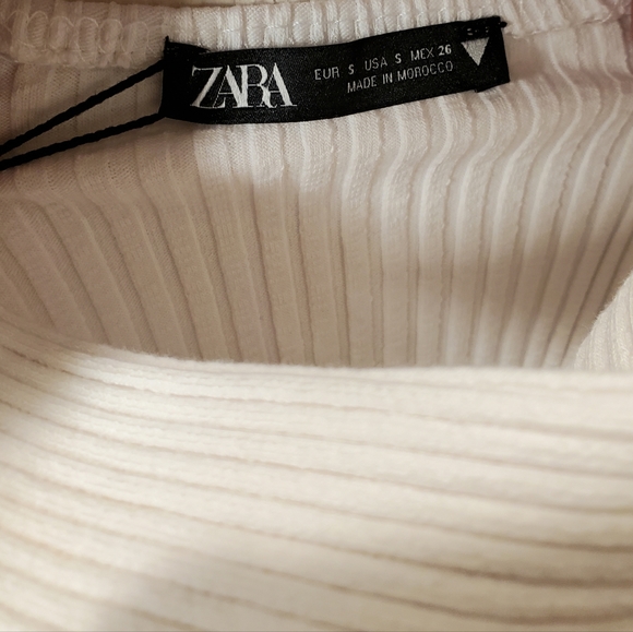 Zara Ribbed Knotted Front Bodysuit in Pearl White - Picture 5 of 8